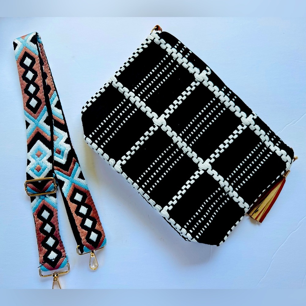 Cute black and white purse